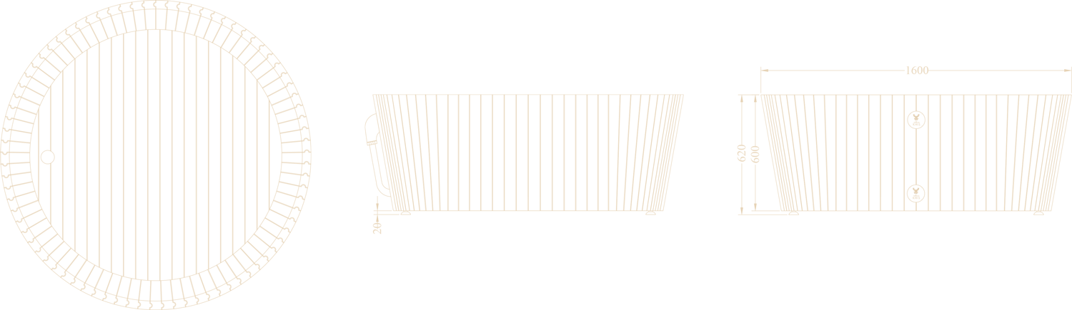 Wooden bath Wooden bath